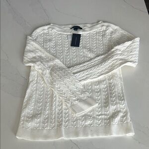 Tommy Hilfiger Ivory Cable Knit Sweater